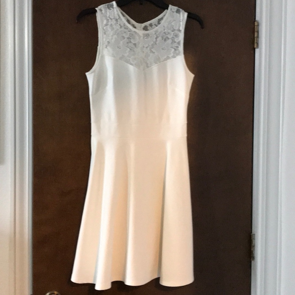 White Lace Top Dress. Shower or Bachelorette Party
